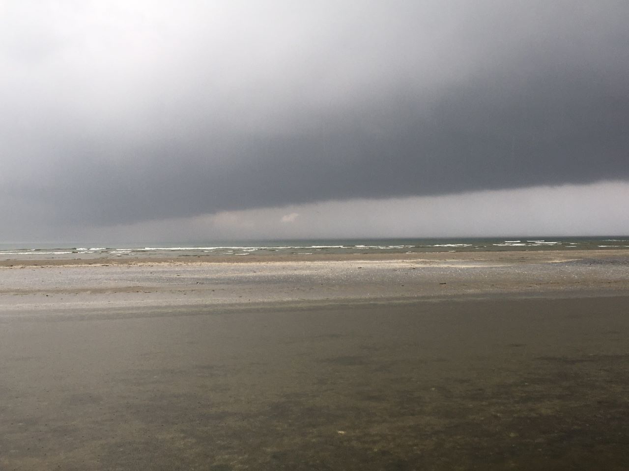 rain on the beach